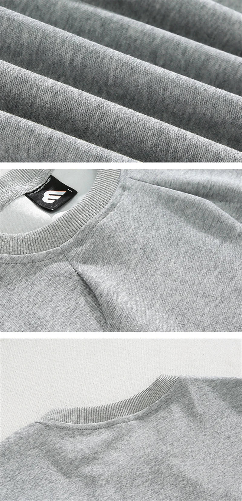 2024 Korean Fashion Crewneck Sweatshirts For Men Casual Design Pullover Y2K Hoodies Solid Color Streetwear Long Sleeve Tops Street King Limited