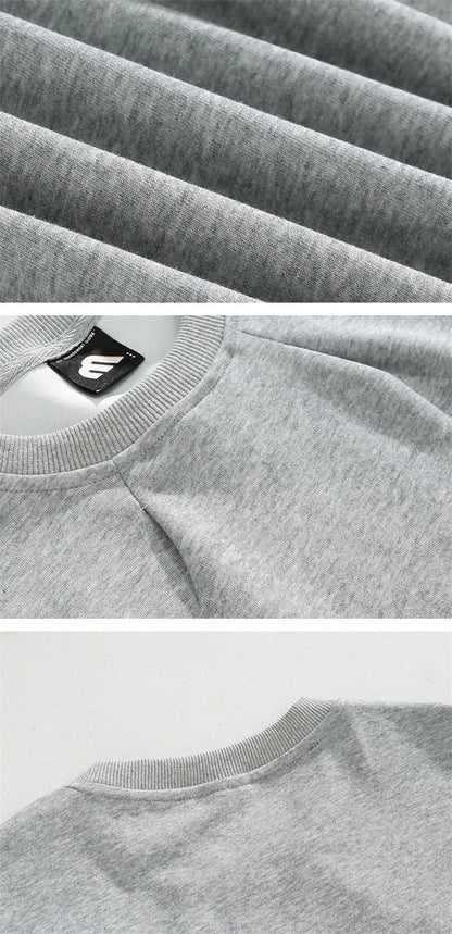 2024 Korean Fashion Crewneck Sweatshirts For Men Casual Design Pullover Y2K Hoodies Solid Color Streetwear Long Sleeve Tops Street King Limited