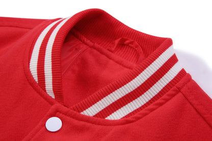 coat autumn solid casual leather sleeves wool unisex vintage baseball varsity jackets men unique default style 4391