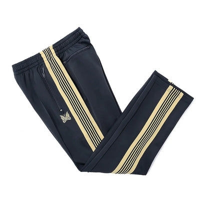 best quality embroidery logo new pants men woman side edge weaving stripe drawstring loose casual grey motion trousers unique default style 4926