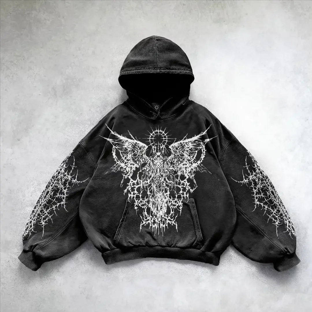 Harajuku hoodie y2k tops oversized sweatshirt shining angel hoodies women goth new couples goth streetwear gothic clothes Street King Limited