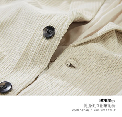 mens loose casual plus size fashion retro corduroy blazer jacket handsome man commuter business suit coat blazers outerwear clean everyday pants