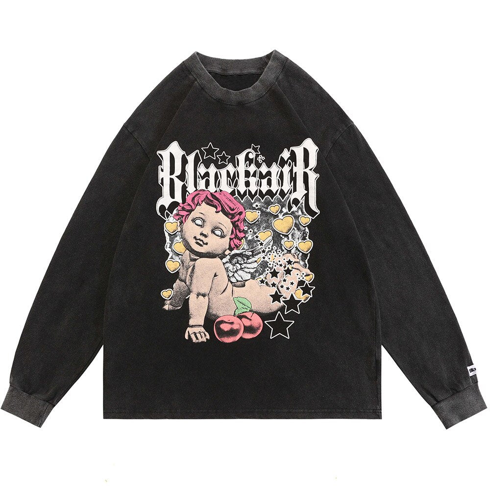 "Rain Fall" Unisex Men Women Streetwear Graphic Sweatshirt Daulet Apparel