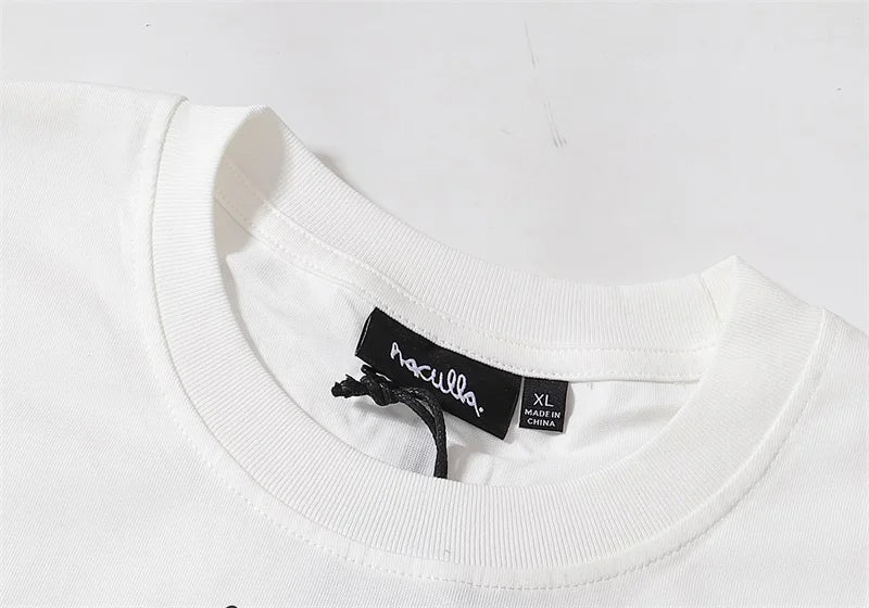 HACULLA T Shirts Men Woman Spring Summer White 1:1 Good Quality O-Neck Casual Vintage Top Tees Street King Limited