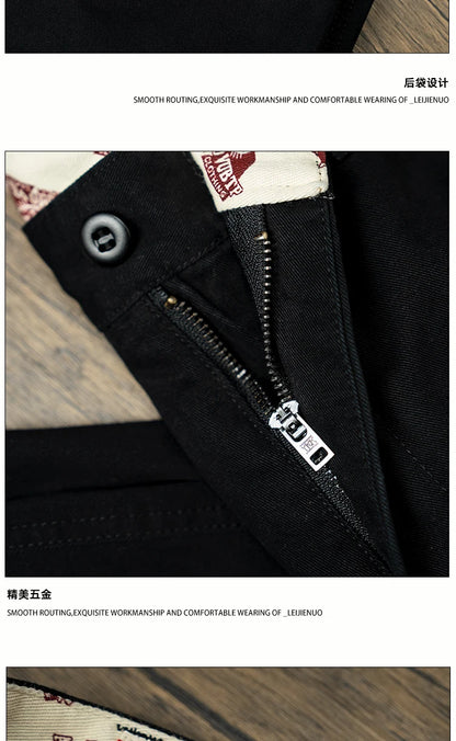 men business casual fashion pure cotton commute pants japanese streetwear amikaji fashion straight cargo pant trouser unique cargo style 1912