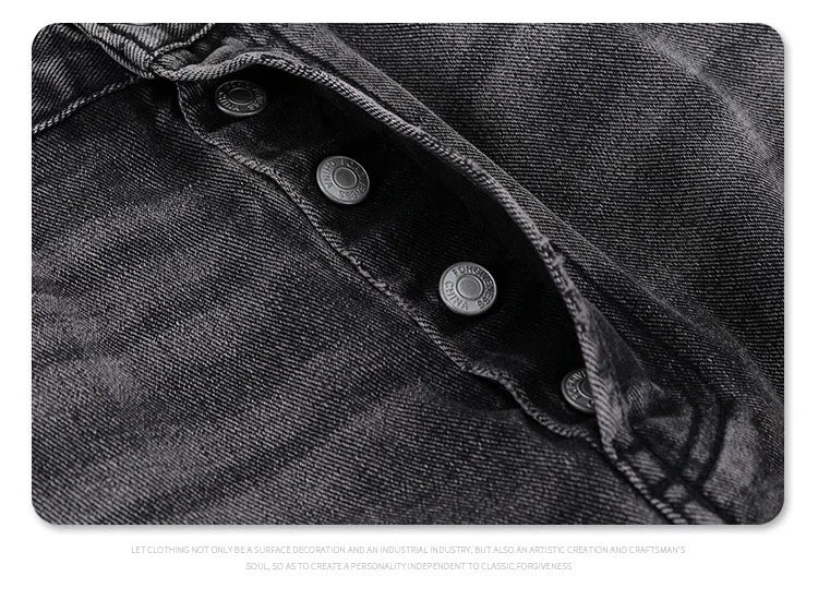 Splashing ink to wash old baggy retro jeans Street King Limited