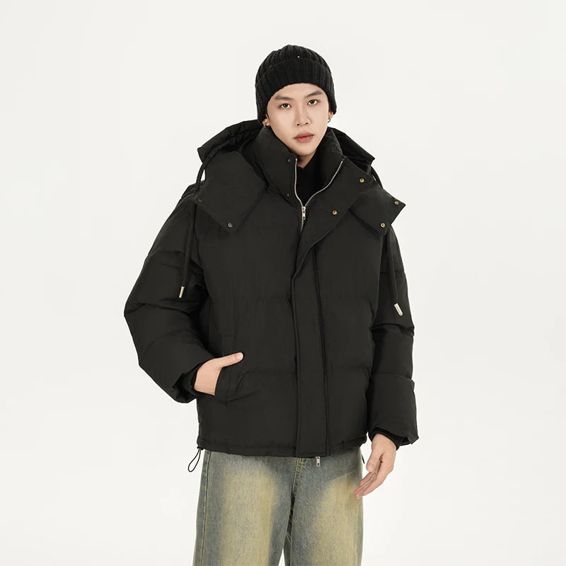 men women winter fashion loose casual cotton padded hooded parkas jacket campus boy gril thicken warm snow coat outerwear unique default style 1106