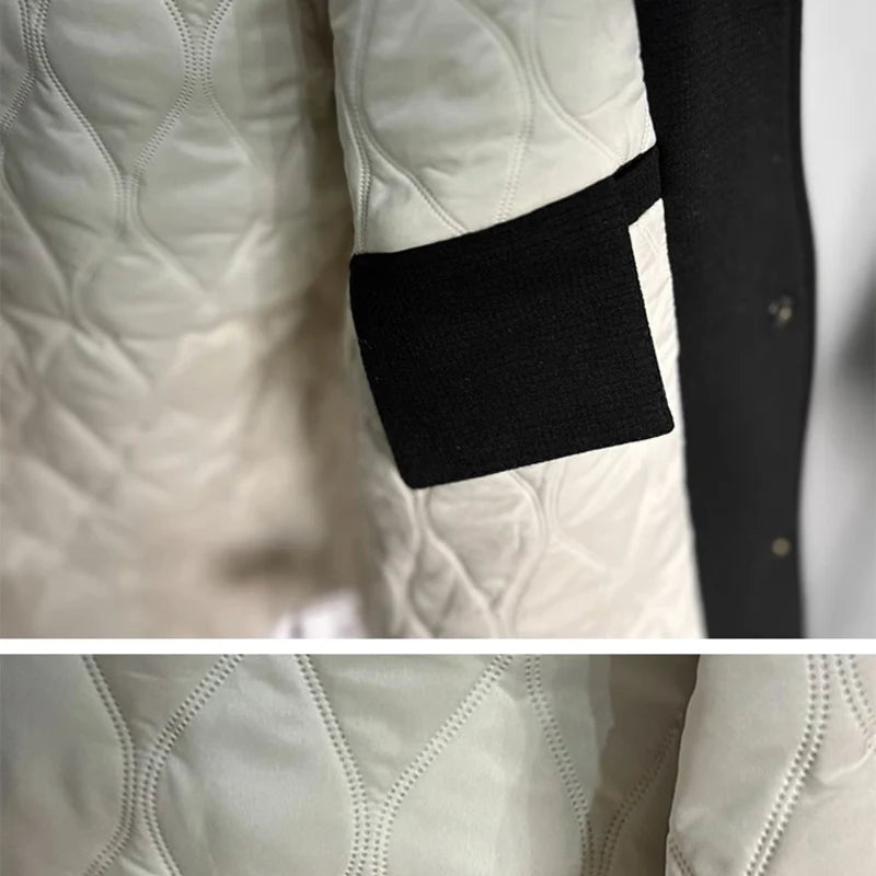 men thicken quilted baseball jacket women streetwear fashion hip hop loose casual padded cotton parkas coat unisex outerwear unique default style 1408