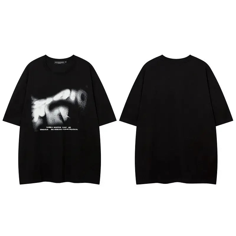 American Cotton Retro Street Graphic T shirt Fashion Y2K Loose Hip Hop Simple Personality Women kawaii clothes T shirt Street King Limited