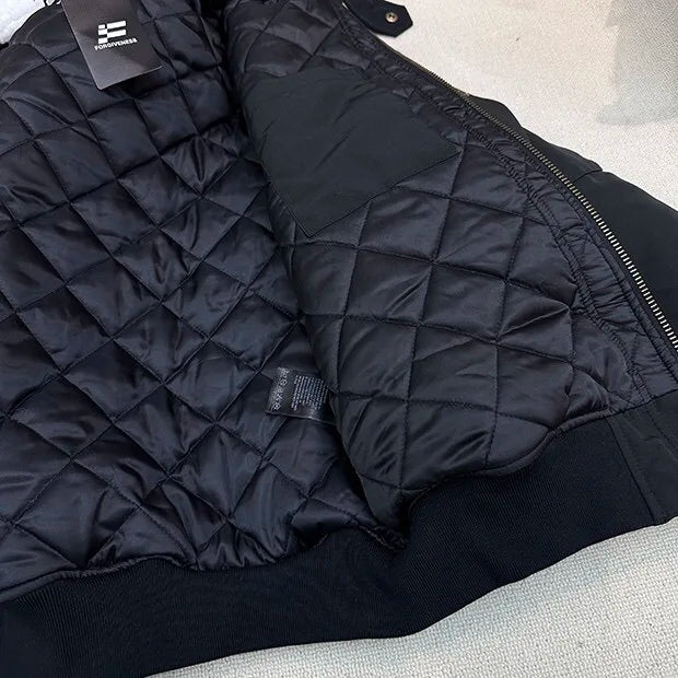 2024AW new cotton dress solid color hooded multi-pocket jacket Street King Limited