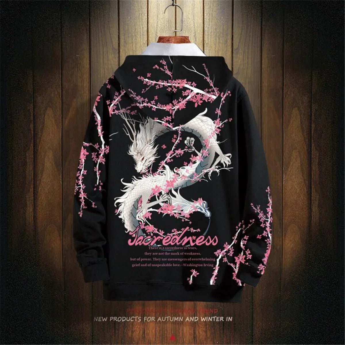 Fashion Hip Hop Dragon Hoodie Streetwear Men Casual Spring Autumn Clothes Cool Harajuku Gothic Anime China Print Hoodie Male Street King Limited