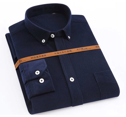 Streetwear Japan Style Mens Fashion Long Sleeve Corduroy Shirt Single Patch Pocke Japan Style Mens Fashion Long Sleeve Corduroy Shirt Single Patch Pocket Comfortable Work Casual Standard Fit Button Down Shirts Fashion Sweater Jacket With Graphic Design For Men