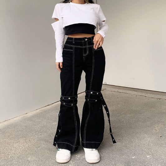"Patched" Unisex Men Women Streetwear Denim Pants Daulet Apparel