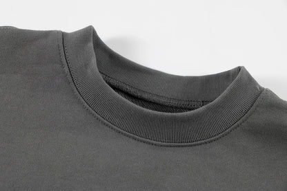 2024 CE Brand Fashion Fiction Comic Face Print Sticker Wax Gray High-Street Cotton Round Neck Sweater Sweatshirt Street King Limited