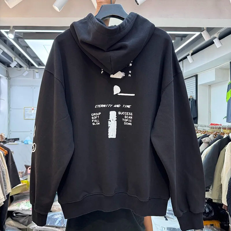24AW simple printed hoodie Street King Limited
