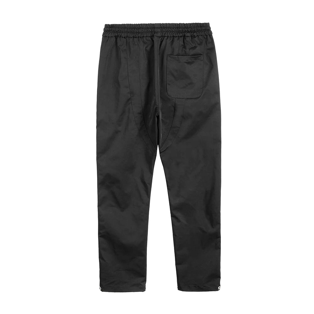 y2k functional double zipper nylon vibe casual track pants for men straight ropa hombre baggy cargos patchwork loose trousers baggy cargo bottoms