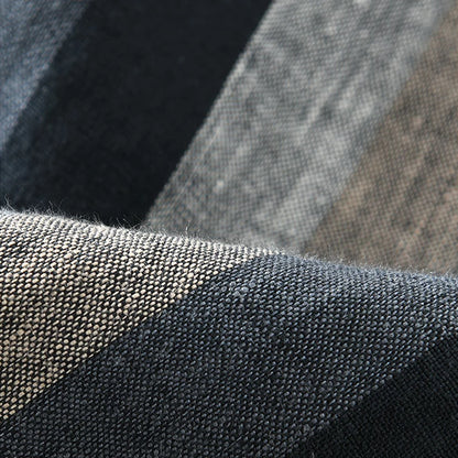 Linen Vertical Striped Long-Sleeved Shirt Men's Summer Thin Breathable Three-Quarter Sleeve Cotton And Linen Artistic Shirt Street King Limited