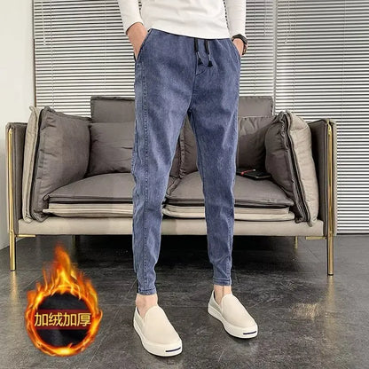 Fleece Men Trousers Korean Luxury Clothing Streetwear Slim Fit Cargo Pants Slim Fit Casual Work Wear Trousers Y2k 2024 Autumn Street King Limited
