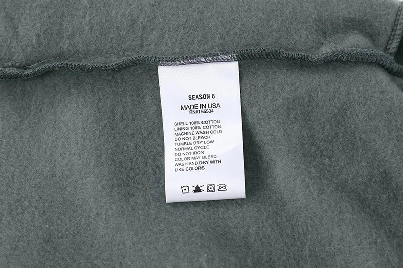Best Quality Kanye West Hoodies Men Woman Chaopai Plush Shoulder Drop Lovers Loose Casual Solid Color Pullover Sweatshirts Street King Limited