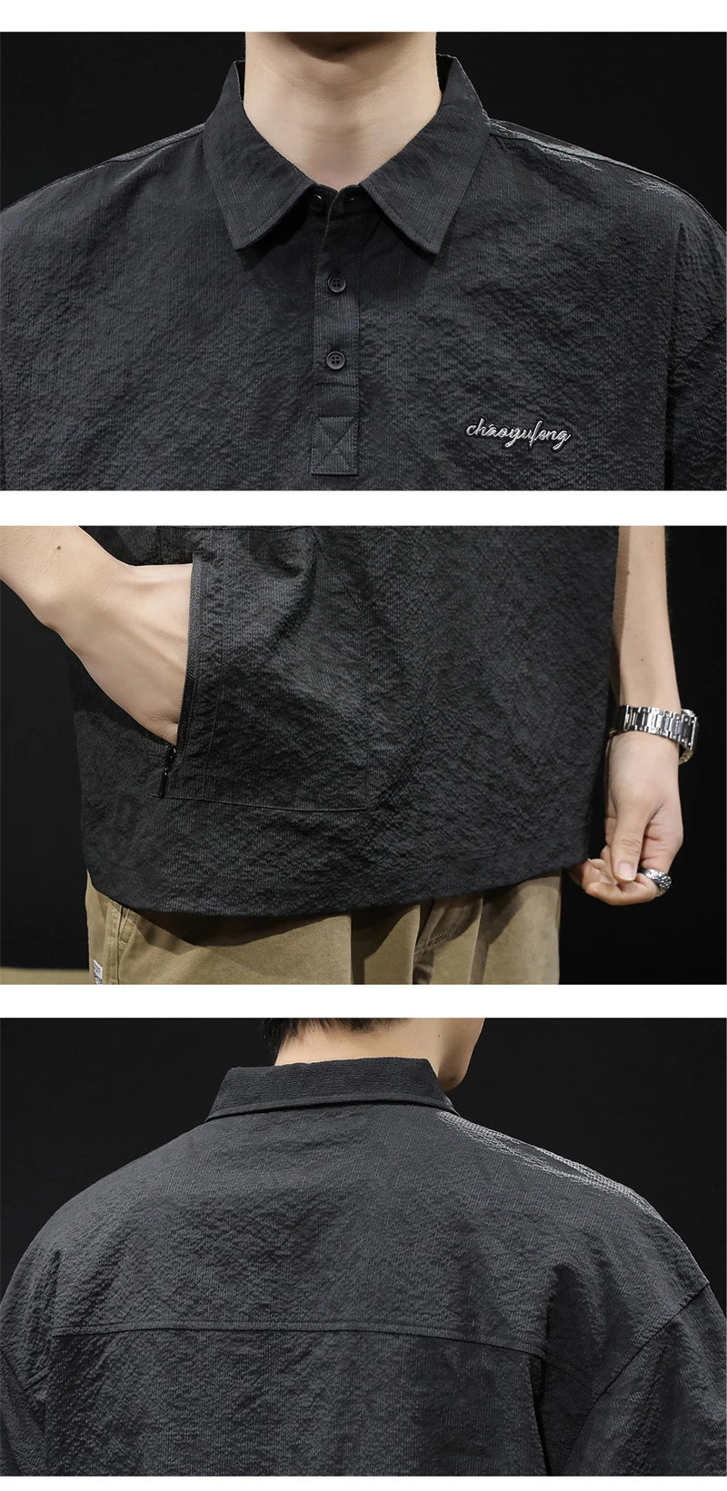 Streetwear Summer Full Letter Printed Polo Shirt For Men New Lapel Button Tee Sh Summer Full Letter Printed Polo Shirt For Men 2024 New Lapel Button Tee Shirts Oversized Short Sleeve Y2K Streetwear T Shirt Fashion Sweater Jacket With Graphic Design For Men