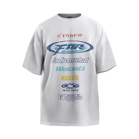 Summer VTG New Heavyweight High Street Printed Racing T-shirt Loose Korean Street Casual Pure Cotton Short Sleeves Rock Trend Street King Limited