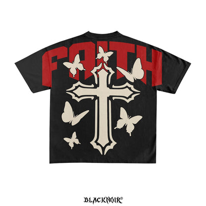 American Cross butterfly Print graphic t shirts 2024 y2k tops high quality cotton oversized t shirt harajuku goth women clothing Street King Limited