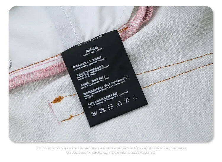 2024 autumn and winter new stitching ripped jeans Street King Limited