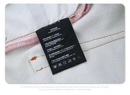 2024 autumn and winter new stitching ripped jeans Street King Limited