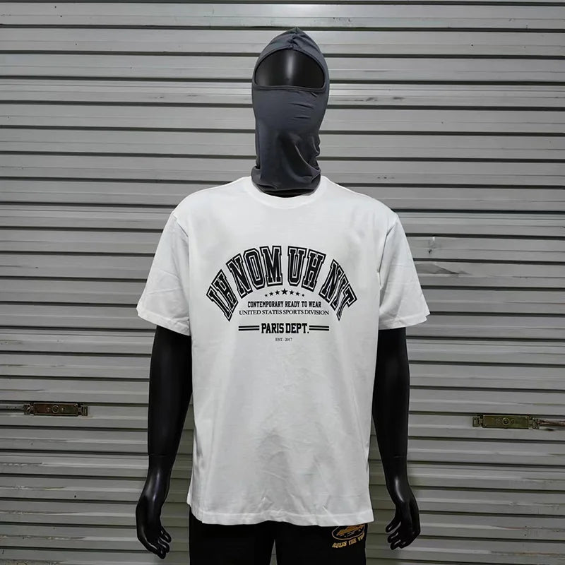 Black White IH NOM UH NIT Short Sleeve Tops Tee Men Woman Best Quality Simplicity Cotton Loose Versatile T Shirts Street King Limited
