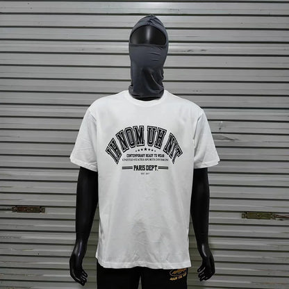 Black White IH NOM UH NIT Short Sleeve Tops Tee Men Woman Best Quality Simplicity Cotton Loose Versatile T Shirts Street King Limited