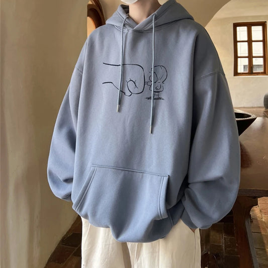 Animecore Statement Graphic Hoodie Layering Essential
