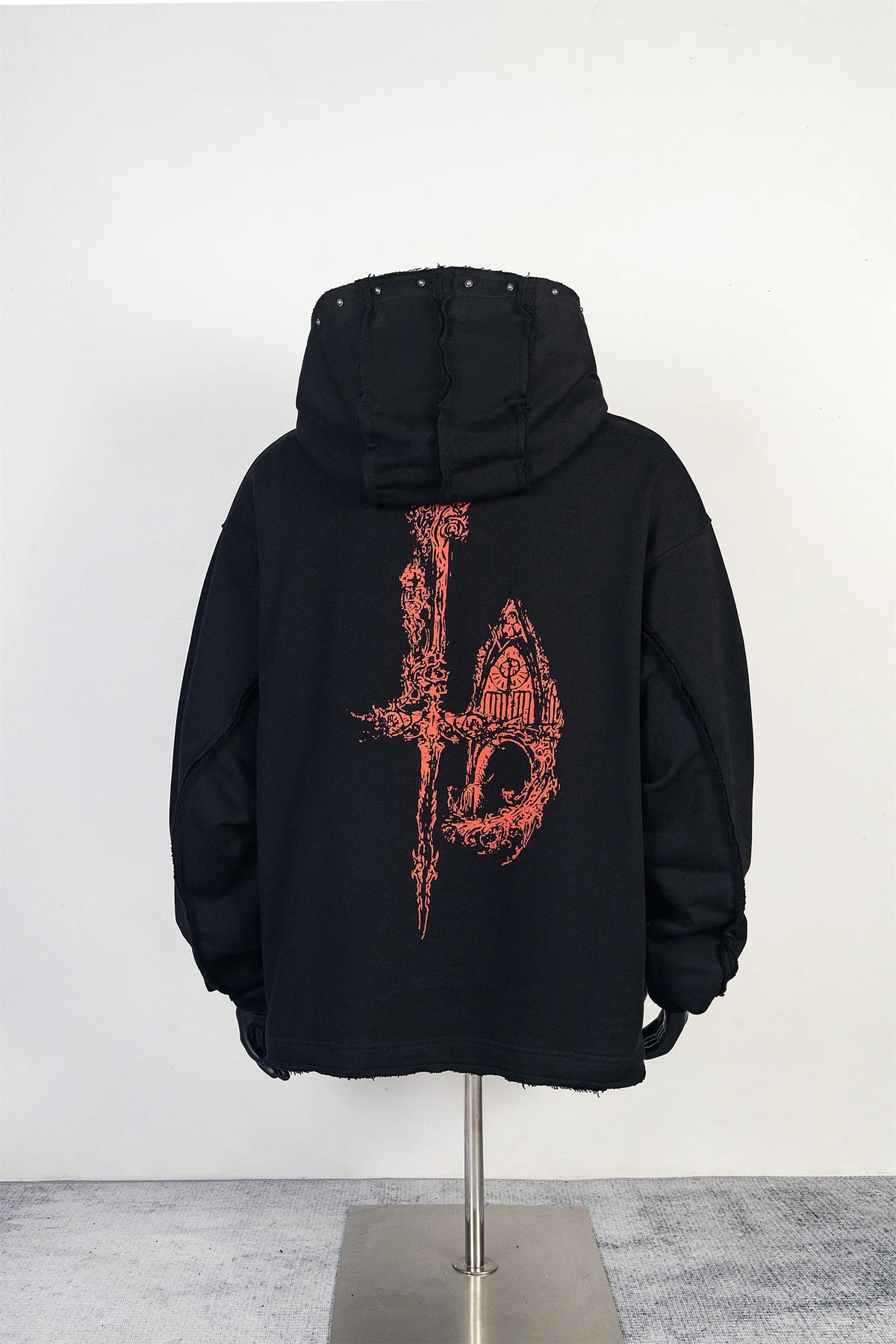 24ss THUG CLUB High-Street Dragon Print Cotton Casual Oversized Streetwear Hip-Pop Hoodies For Men Street King Limited