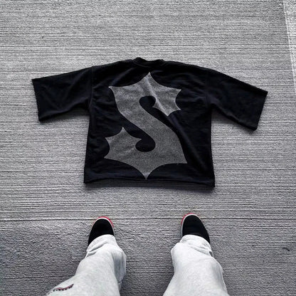 American Y2K New Fashion Trend Cotton T-shirt Men Women Street Hip Hop Vintage Loose Short Sleeved Couple Casual Joker T-shirt Street King Limited