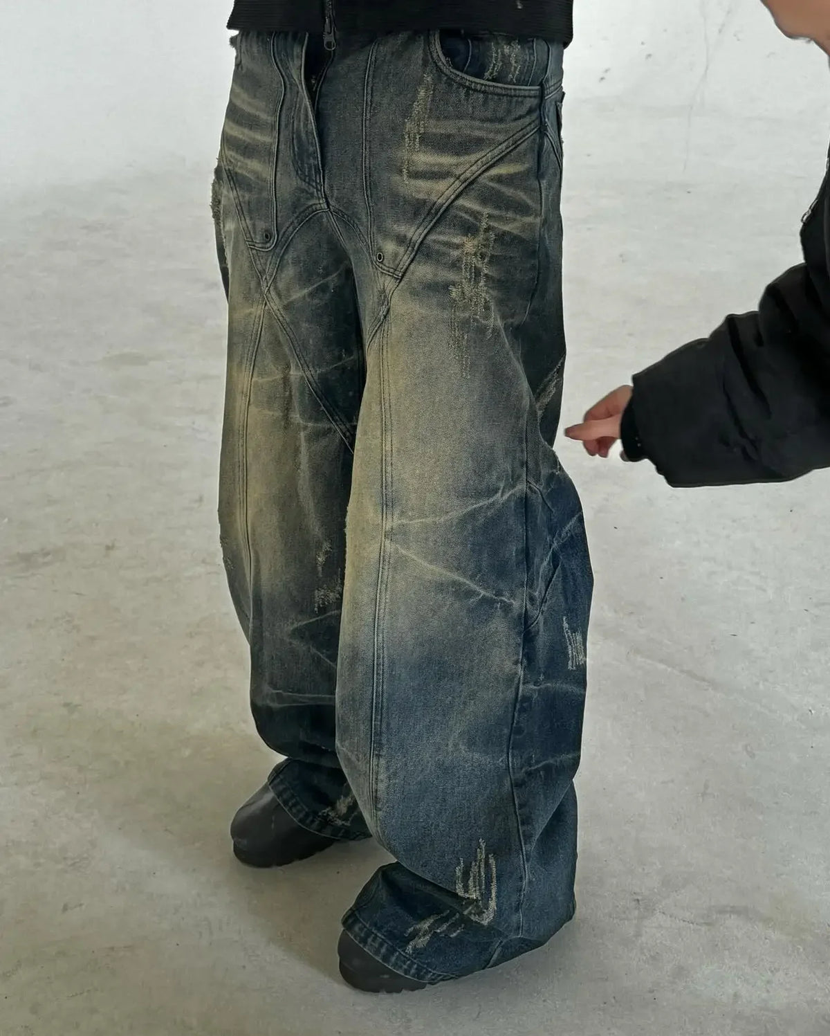 hip hop retro high waisted baggy jeans y2k jeans punk ripped jeans for women harajuku rock wide leg slouchy pants streetwear vintage washed jeans