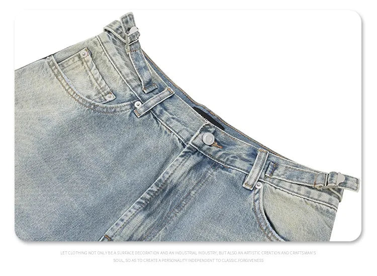 Straight Jeans with torn knees Street King Limited