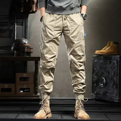 Fashion Men's Pant Korean Trend Streetwear Cargo Pants Joggers Pants Men Casual Men Clothing Elastic Waist Spliced Men Trousers Street King Limited