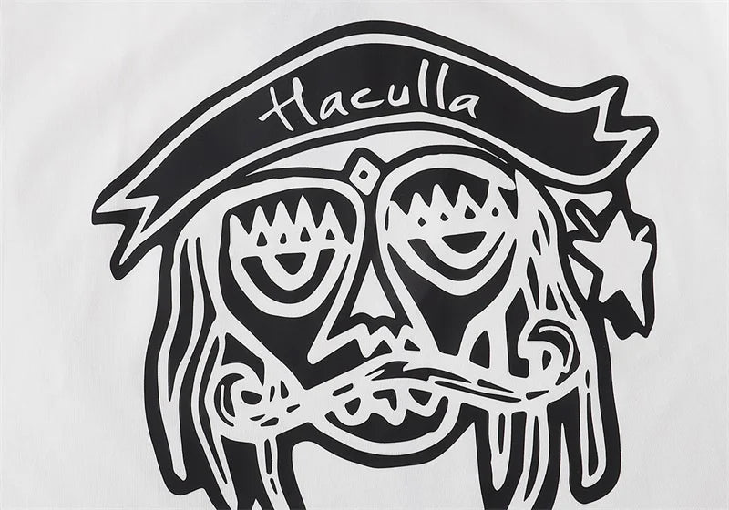 HACULLA T Shirts Men Woman Spring Summer White 1:1 Good Quality O-Neck Casual Vintage Top Tees Street King Limited