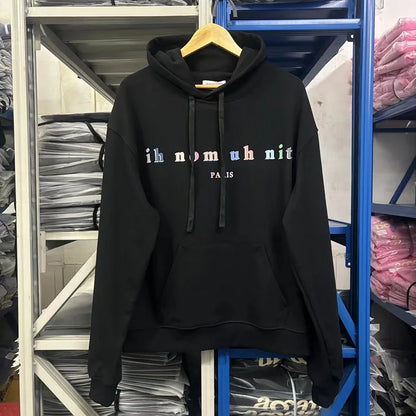 Black Rice White IH NOM UH NIT Hoodies Roses Masked Men Printing Loose Casual Lovers Men Woman Pullover Sweatshirts Street King Limited