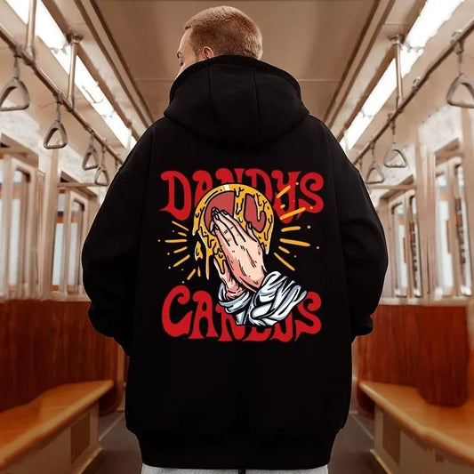 Goth Funny Finger Crossed Graphic Print Men Hoodies Casual Y2K Streetwear Sweatshirts Vintage Hip Hop Fashion Baggy Hoodie Street King Limited