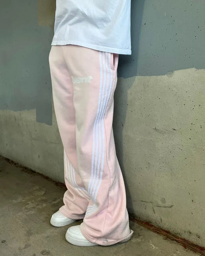 y2k american hip hop rock fashion letter striped nine point pants street fashion brand harajuku retro oversized couple trousers unique default style 3297