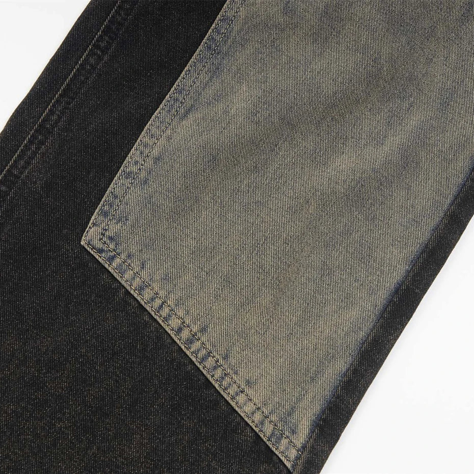 vintage black mens jeans patchwork hip hop baggy jeans man streetwear harajuku loose straight denim pants urban skinny jeans