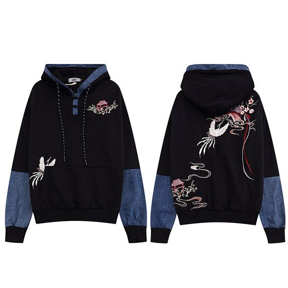 "Crane Bridge" Unisex Men Women Streetwear Graphic Hoodie Daulet Apparel