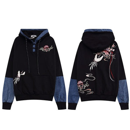 "Crane Bridge" Unisex Men Women Streetwear Graphic Hoodie Daulet Apparel