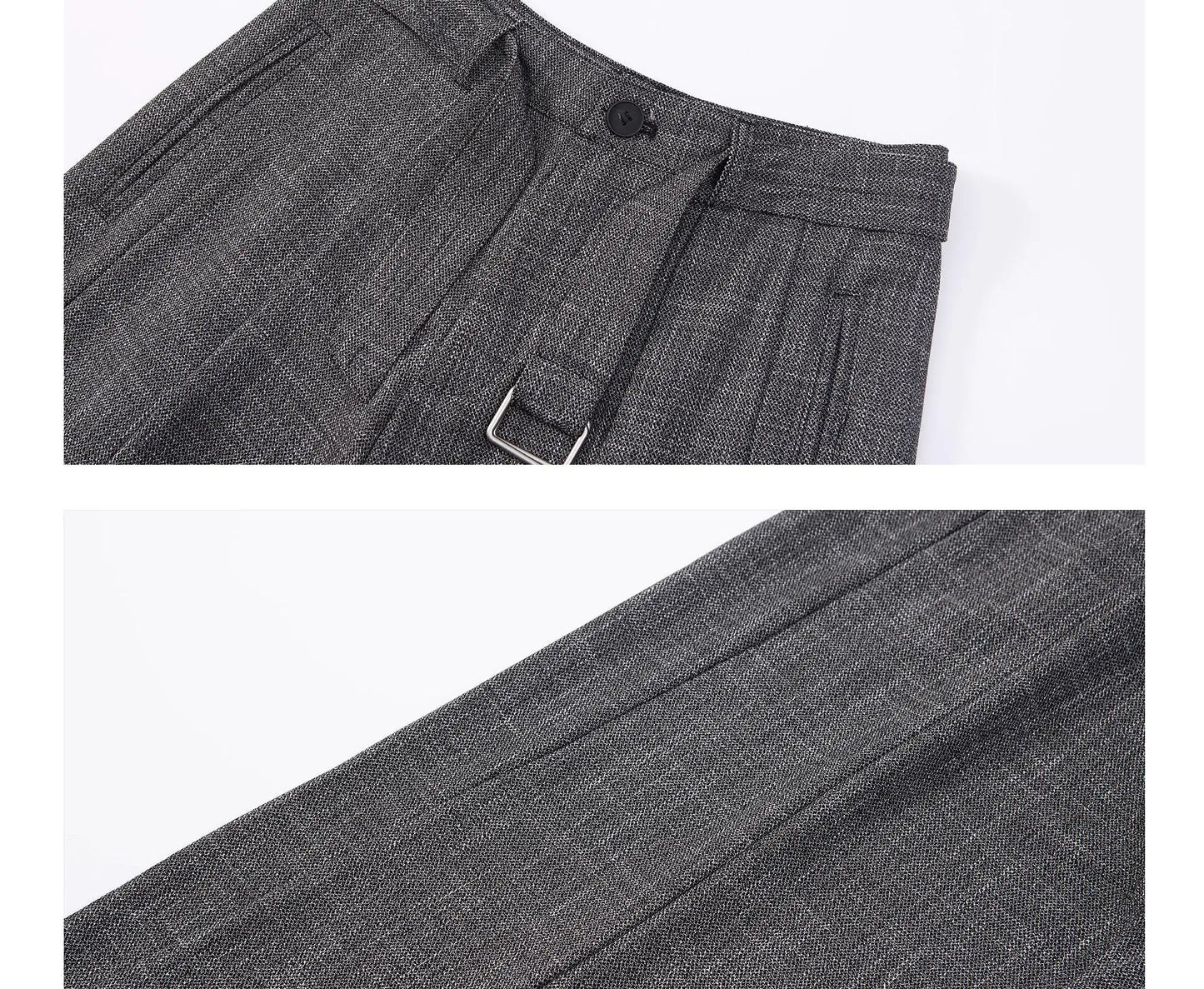 men women streetwear fashion loose casual belt wide leg suit pant boyfriend straight trousers baggy pants menswear bottoms