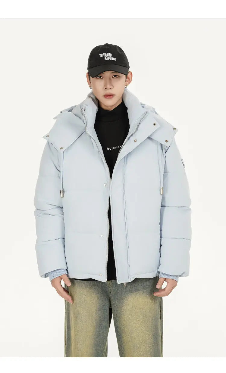 men women winter fashion loose casual cotton padded hooded parkas jacket campus boy gril thicken warm snow coat outerwear unique default style 1075