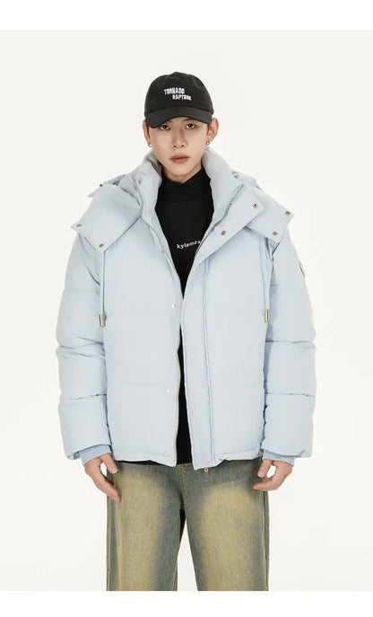 men women winter fashion loose casual cotton padded hooded parkas jacket campus boy gril thicken warm snow coat outerwear unique default style 1075