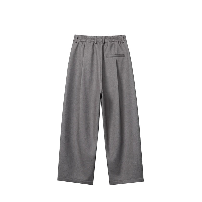 autumn winter plus velvet casual trouser men fashion loose thicken straight suit pant office man trousers menswear bottoms
