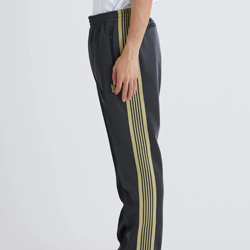best quality embroidery logo new pants men woman side edge weaving stripe drawstring loose casual grey motion trousers unique default style 4929