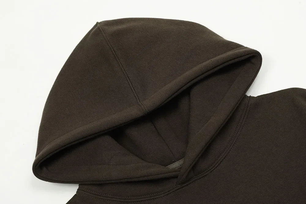 Y2k Streetwear Letter Brown Hooded Hoodies for Men and Women Pullover Baggy Casual Sudaderas Ropa Hombre Cotton Fall Sweatshirts Street King Limited