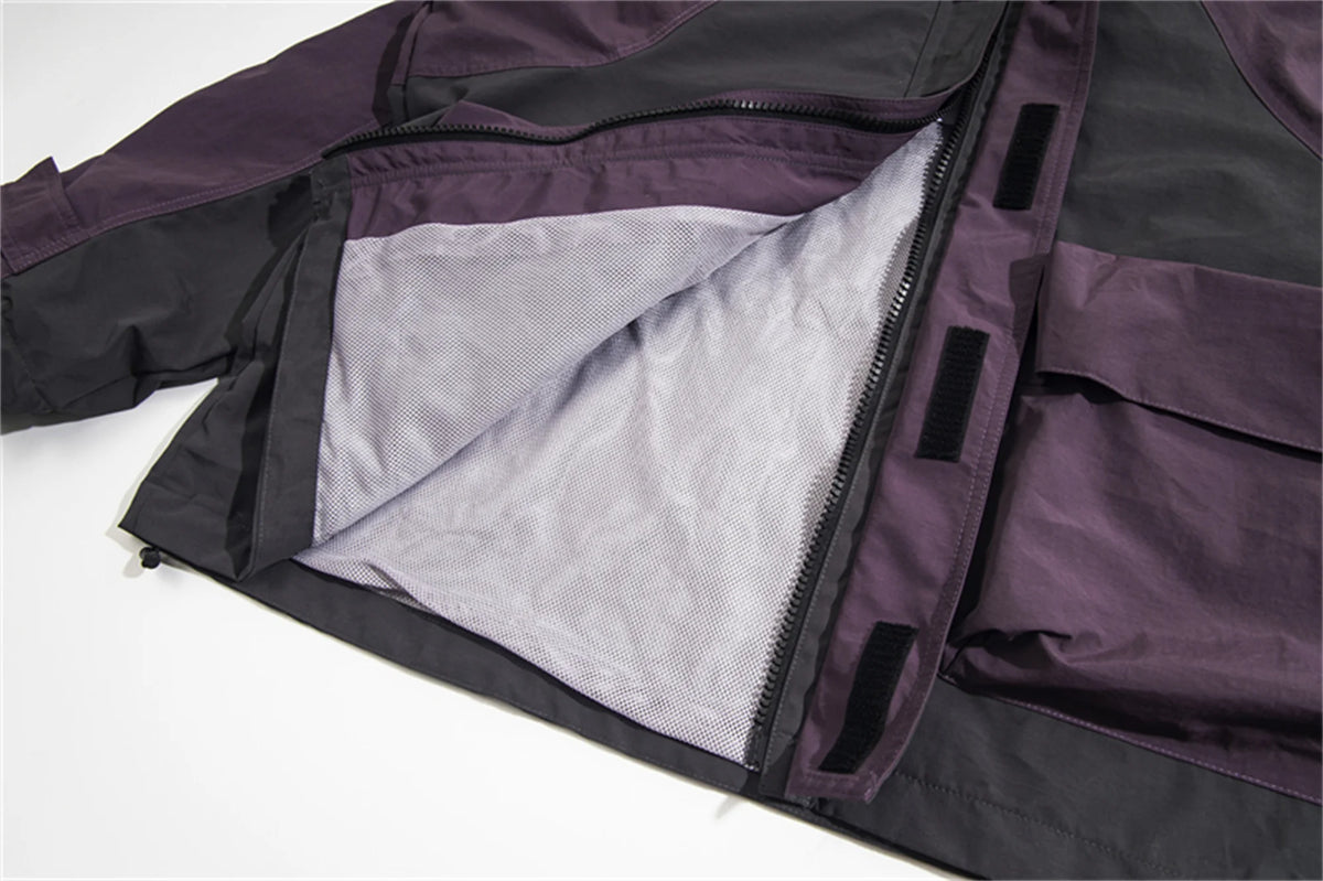 2024 new grai lz brand fashion solid high street muti functional interchange jacket relaxed fit trousers